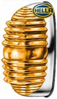 Preview: Blinkleuchte, chrom, Hella für Hanomag , Deutz , Lanz , Eicher , Fendt , Güldner, Kramer